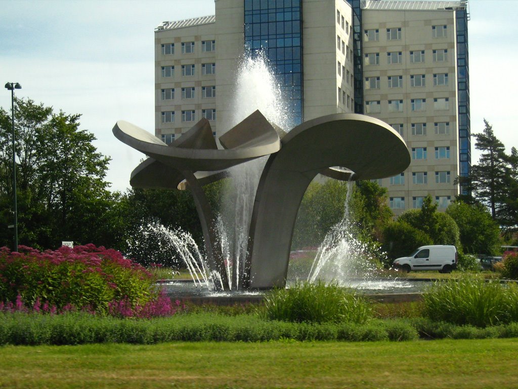 Fountain square in Borlänge Center