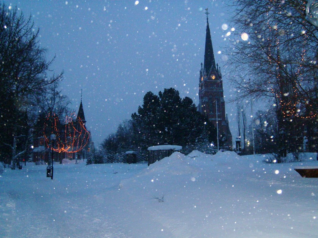 view from Stadsparken Luleå