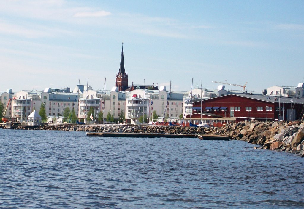 Lulea from the little harbour in Sodra Hamn