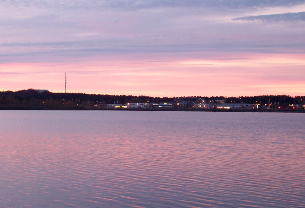 Coop Arena in the sunset