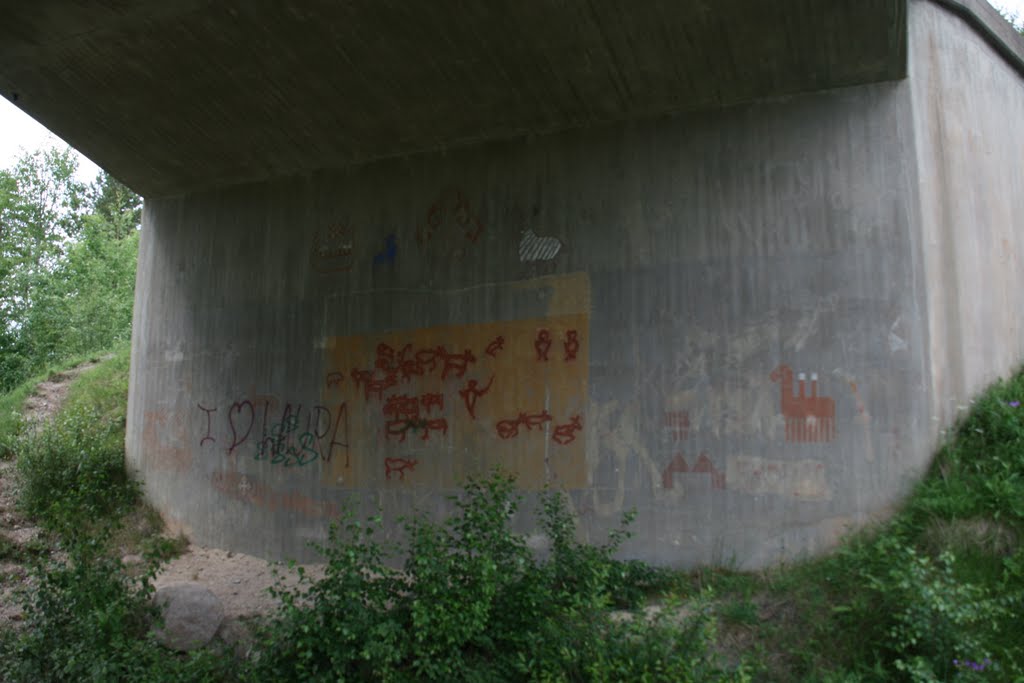 Graffiti onder een brug