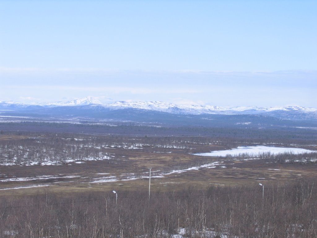 Kebnekaise mountains seen from Luossavaara
