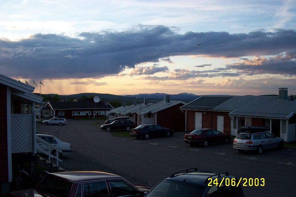 Kiruna - Rjupan Camping um Mitternacht
