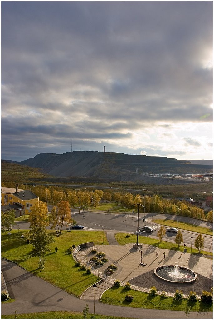 Kiirunavaara as seen from Scandic Hotel Ferrum