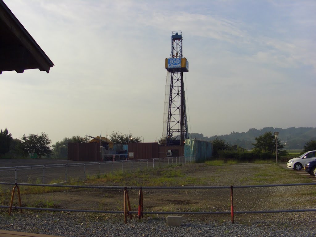 ボーリング調査中の新寒河江温泉です。寒河江市は訪れる度に発展しているようです。