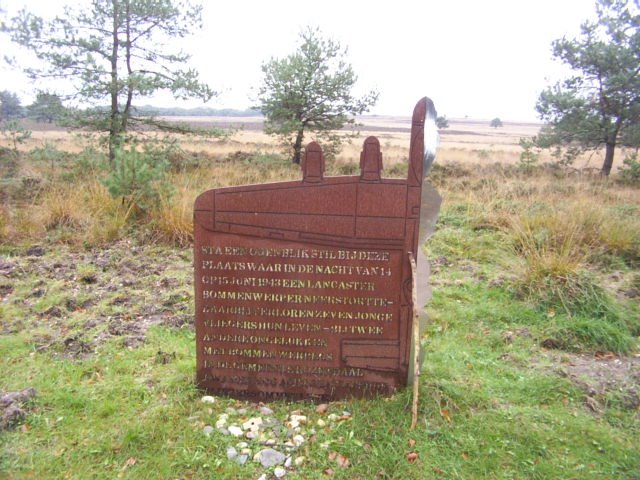 Monument for a crashed Lancaster bomber crew