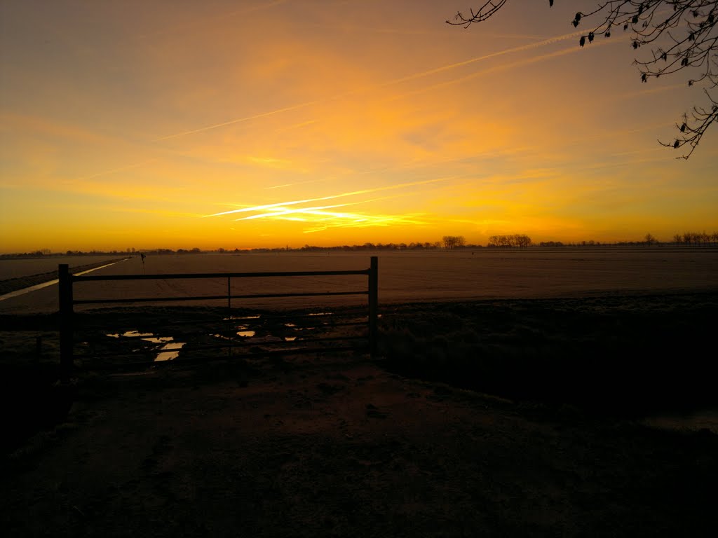 Zonsopkomst boven Westbeemster, Jisperweg