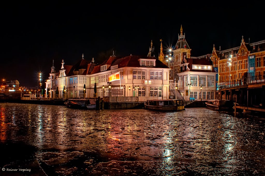 Eine kalte Nacht in Amsterdam.