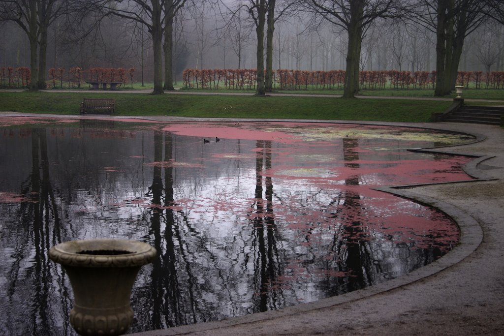 Classical pond in mansion park