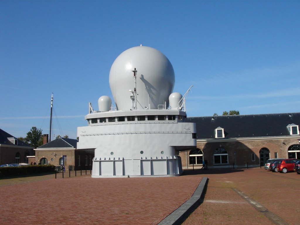 Den Helder - Willemsoord - Marinemuseum - View West on Command-Bridge of Frigate Hr.Ms.Ruyter (F806)