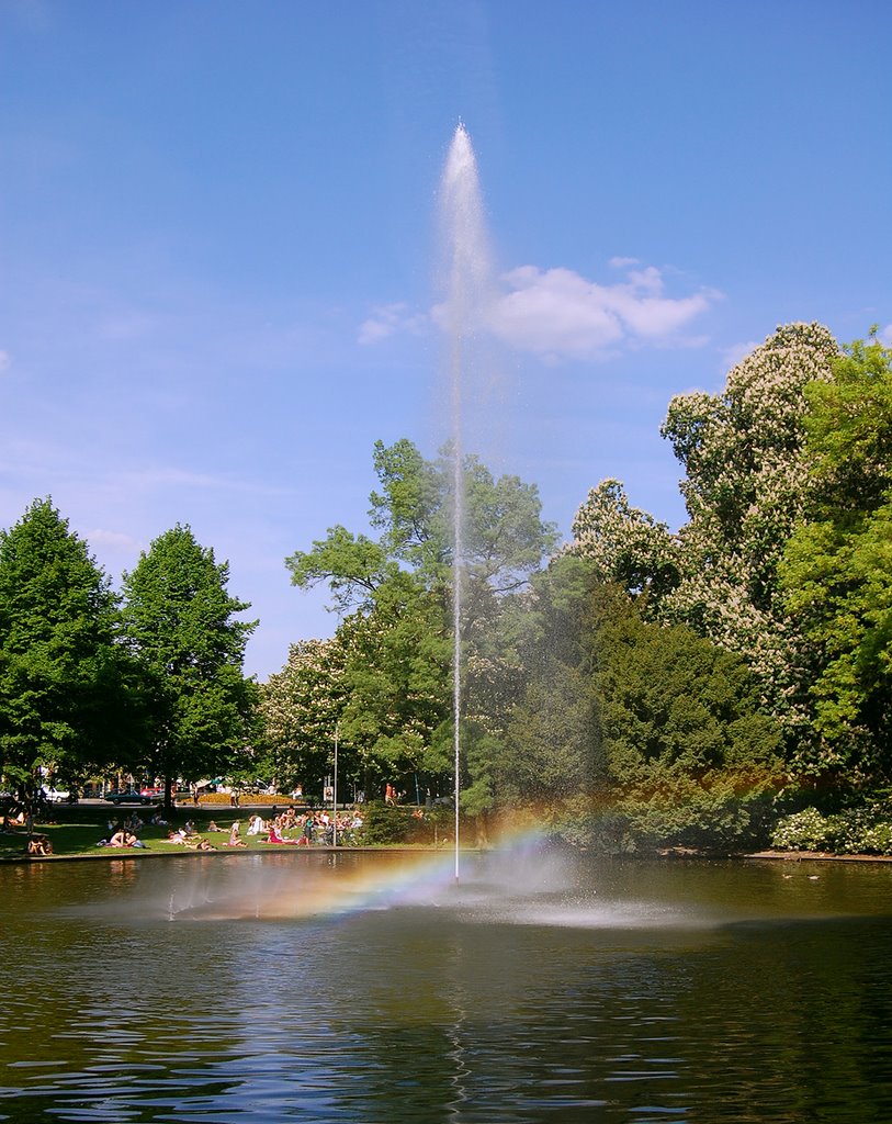 Fountain in the Valkenberg Park in Breda, Netherlands