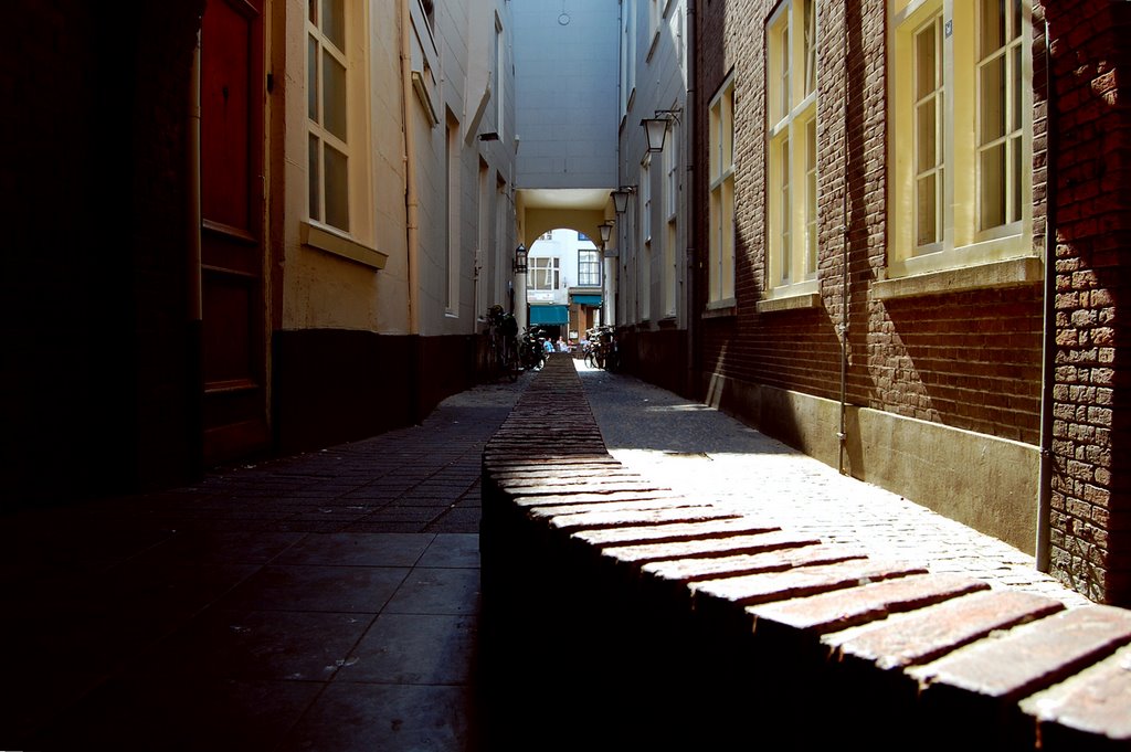 Small alley near the Grote Markt in Breda, Netherlands