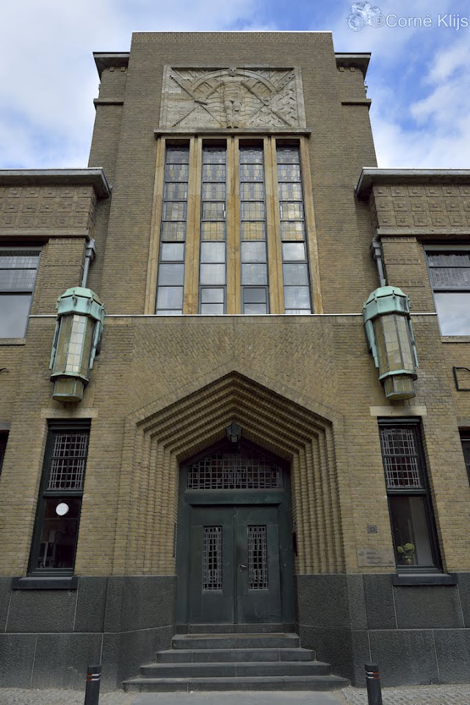 Het oude kantoor van brouwerij "De Drie Hoefijzers" in Breda