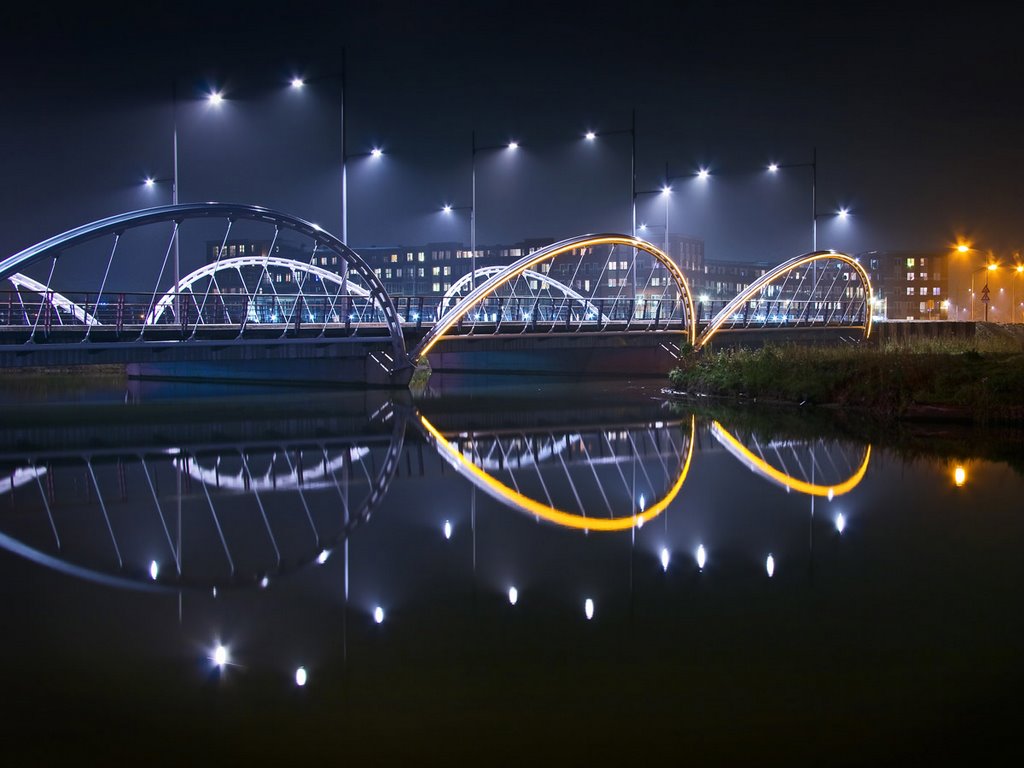 Bridge with yellow arcs (2), Suytkade, Helmond