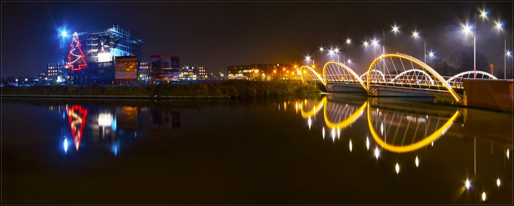 Panorama Suytkade at night #2, Helmond, The Netherlands