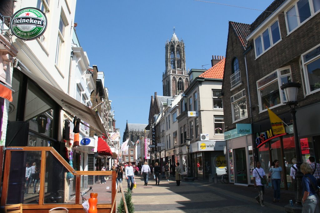 Dom-tower seen from Steenweg, Utrecht