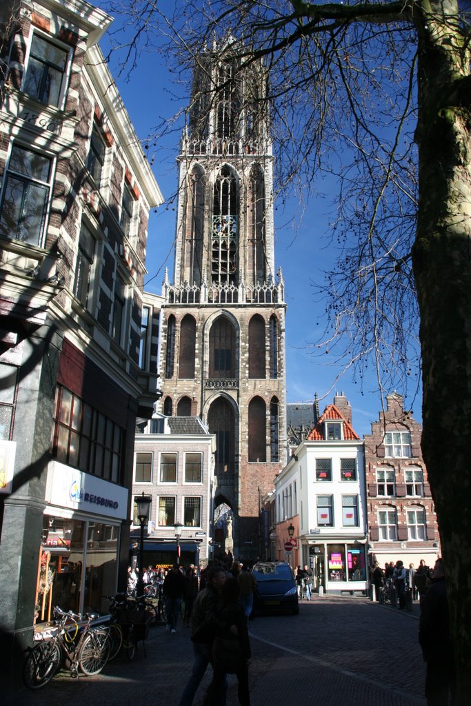 De Dom vanaf Choorstraat hoek Maartensbrug, Utrecht