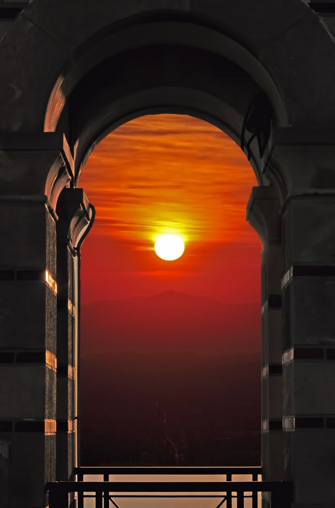 Sunset in winter