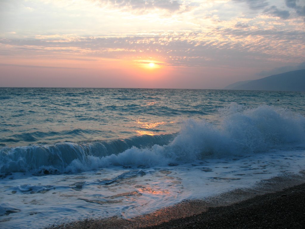 Гагра. Закат на море