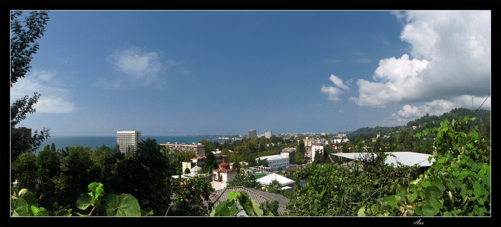 Abkhazia. Sukhumi. Panorama of a city from Bagrats lock.