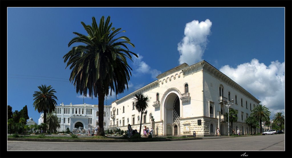 Abkhazia. Sukhumi. The Abkhazian drama theatre of S. Chanby.