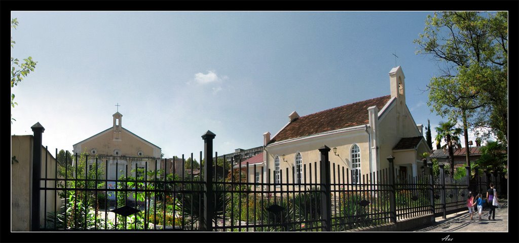 Abkhazia. Sukhumi. Catholic and Lutheran churches.