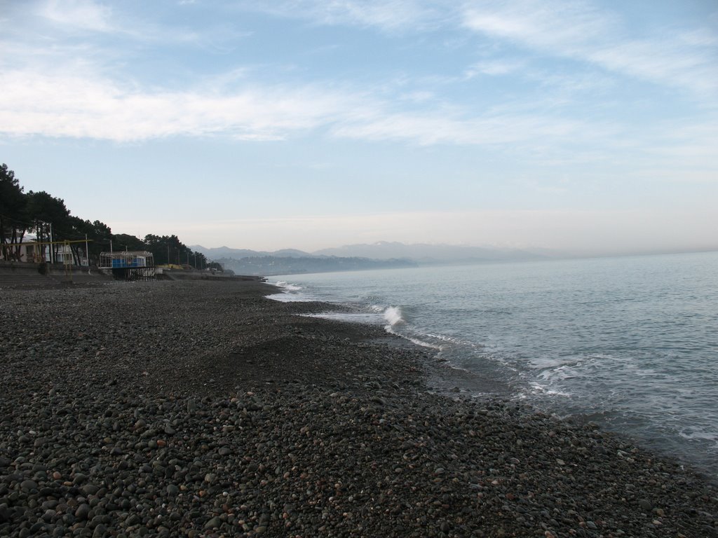Kobuleti beach in march