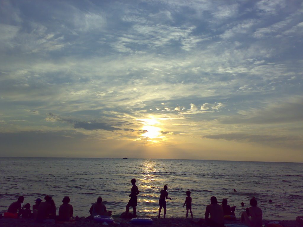 sunset and beach (kobuleti)