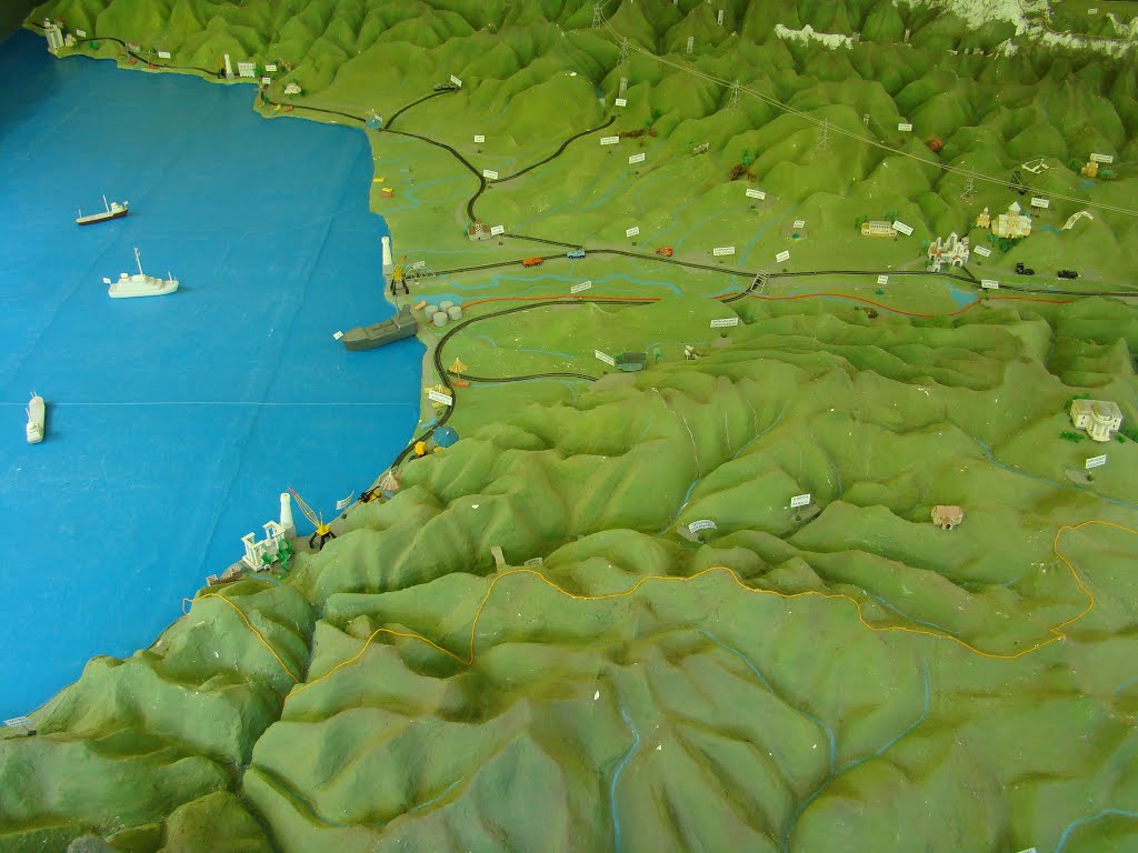 Raised-relief Map of Georgian Black Sea Coast