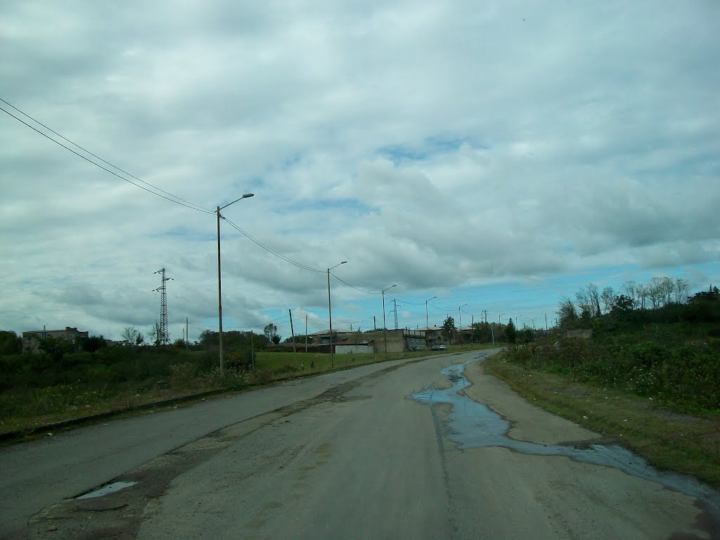 Destroyed bypass road in Zugdidi