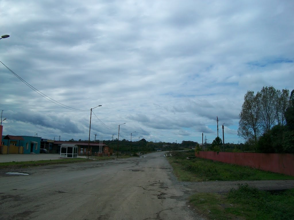 Destroyed bypass road in Zugdidi