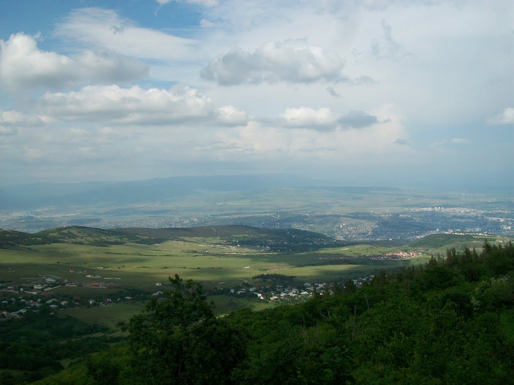 Mountain Mtatsminda seen from Kojori