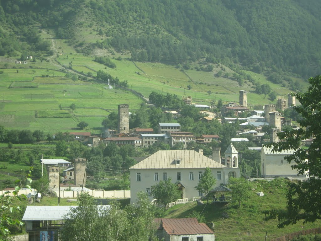 მესტია/Mestia town. Svaneti region, Georgia