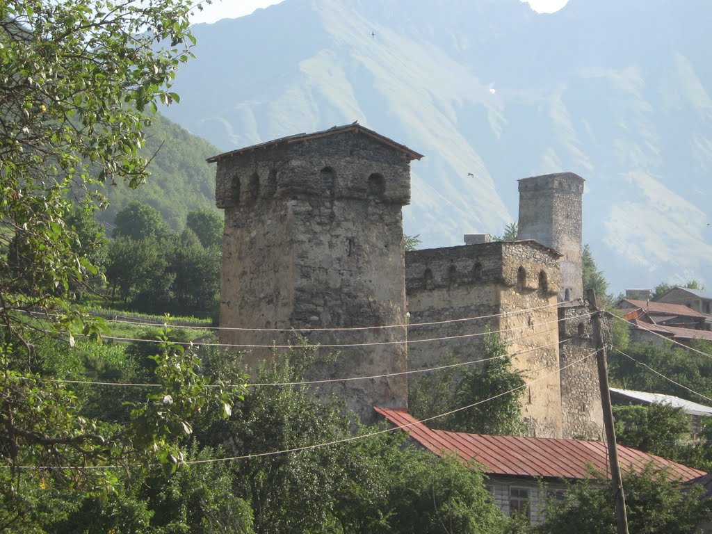 მესტია/Mestia town. Svaneti region, Georgia