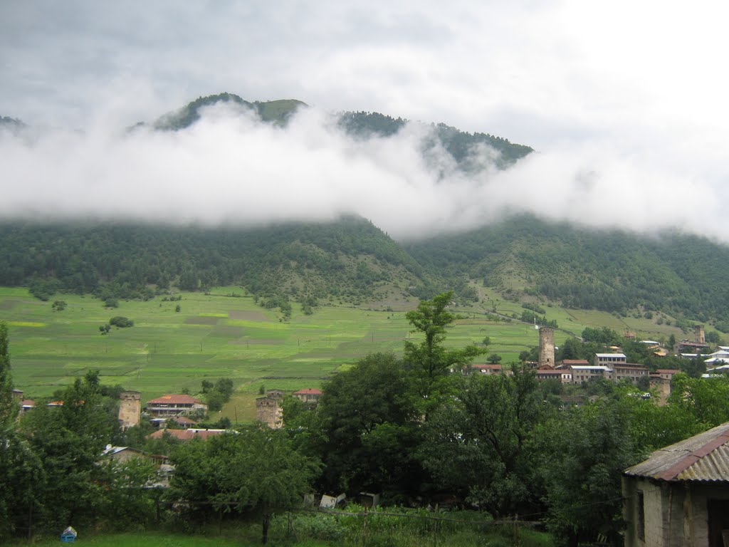 მესტია/Mestia town. Svaneti region, Georgia