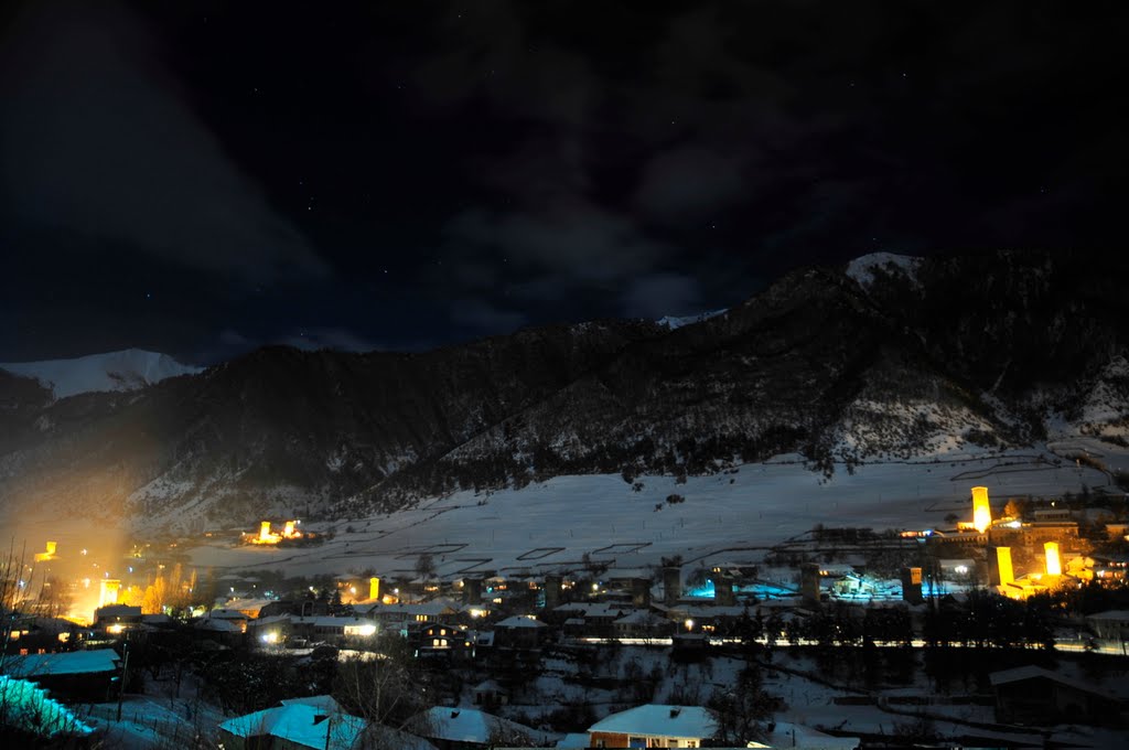 Night Mestia. Svaneti