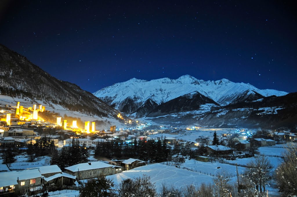 Night Mestia. Svaneti