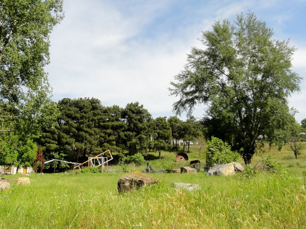 What was once a sculpture garden at the Rustavi Youth Park