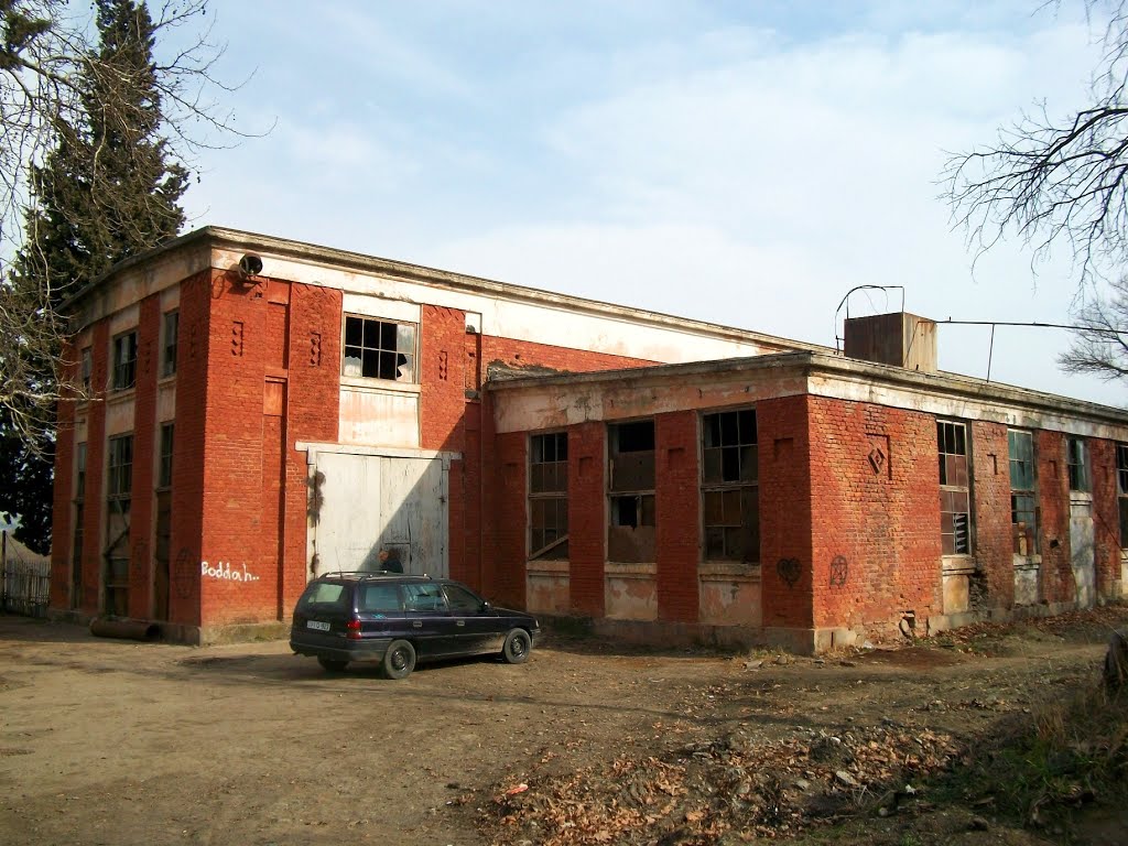 Former command building of abandoned WWTP in Rustavi