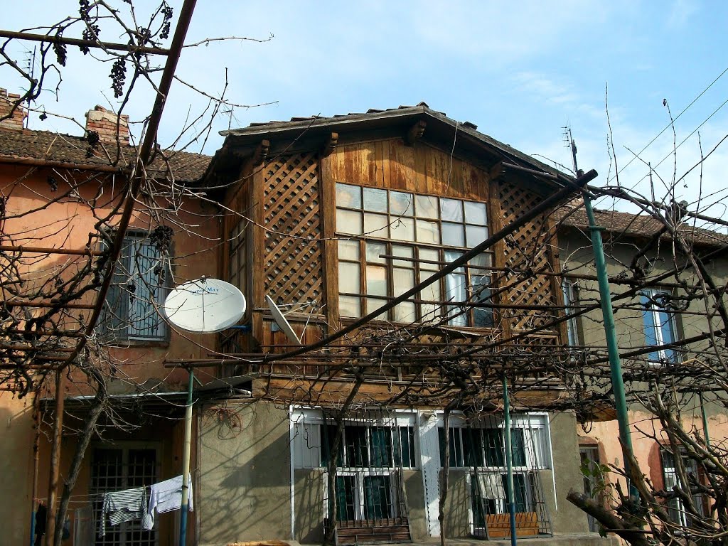 Wooden balcony in Rustavi