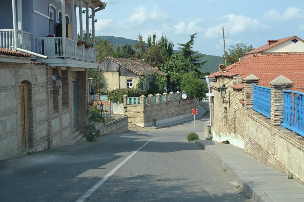 Georgia, Sighnaghi - a street in an old town