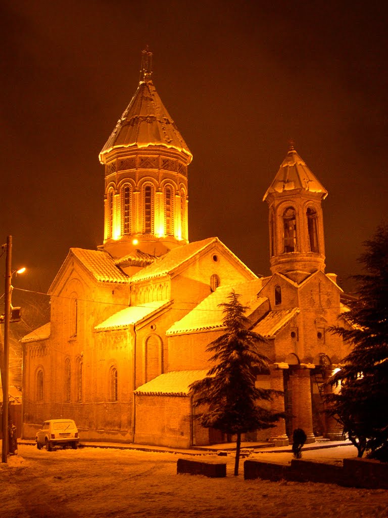 The Old Sameba Church in snow