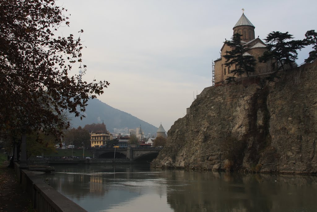 Old Metechi Church overlooking the River Mtkvari