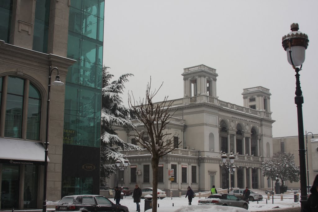 Snowfall in Tbilisi