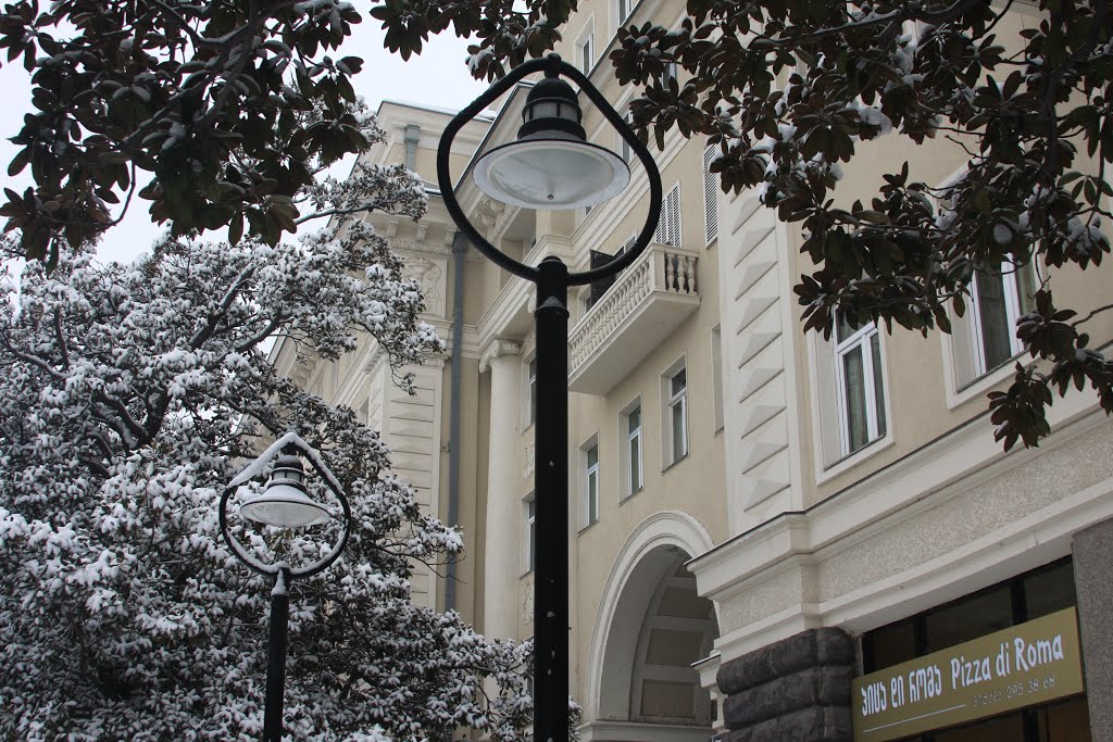 Snowfall in Tbilisi