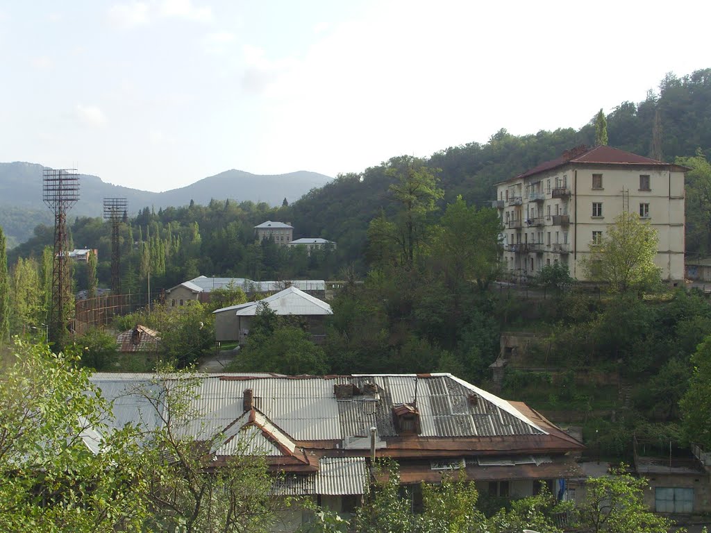 Tkibuli - View From Stadium and Tbilisi Steet