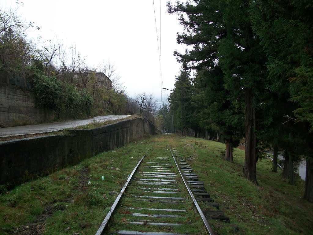 Railway road to the coal mines in Tkibuli