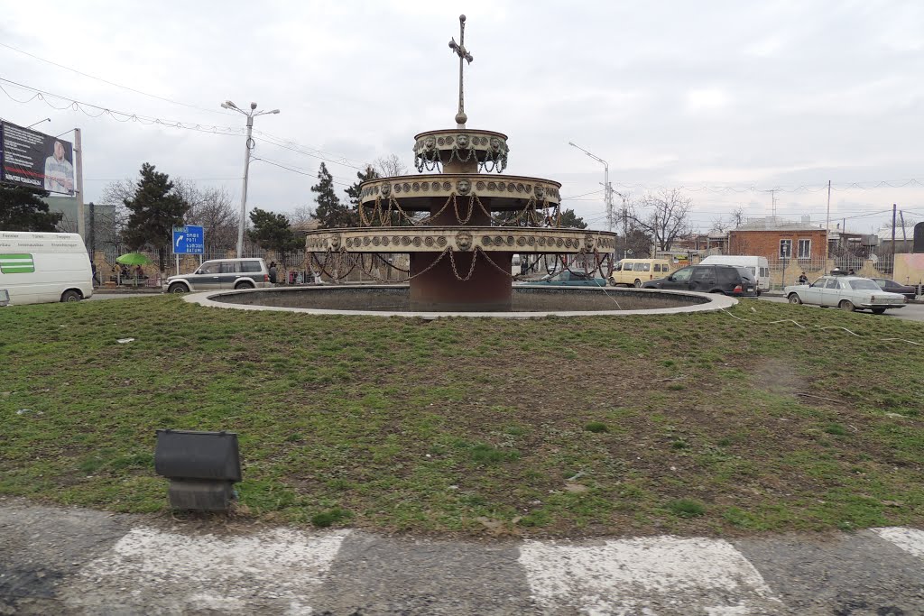 Khashuri, roundabout fountain -  ხაშური, წრიული შადრევანი
