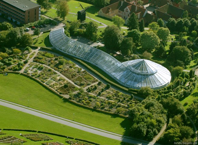 Aarhus, Botanic Garden, Greenhouse, Aerial