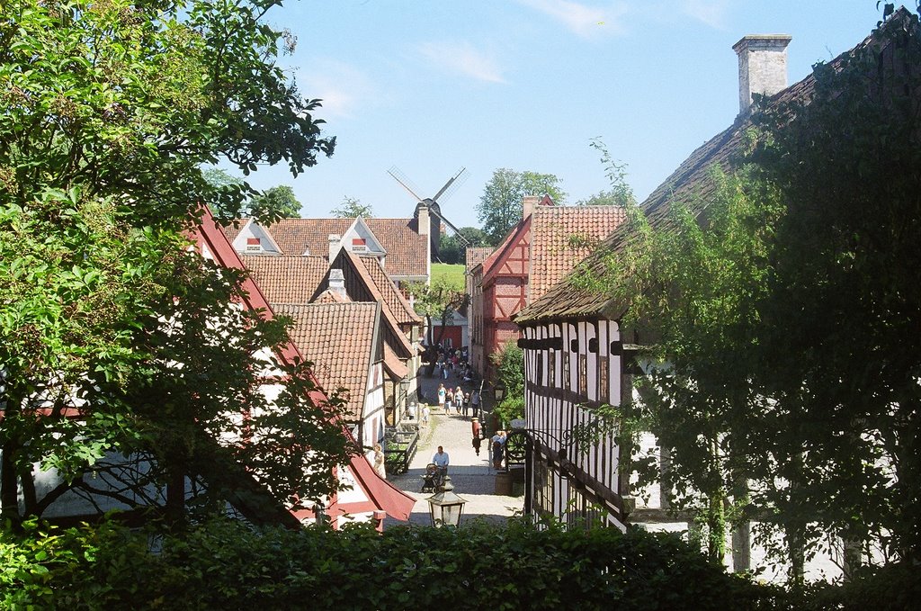 Århus; Den gamle By, Blick vom Schulhaus Richtung Marktplatz